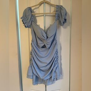 Fashion Nova M baby blue midi dress